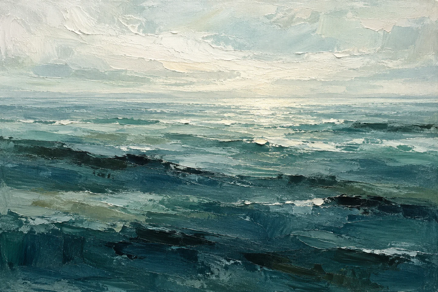 Quiet tide — original abstract painting concept